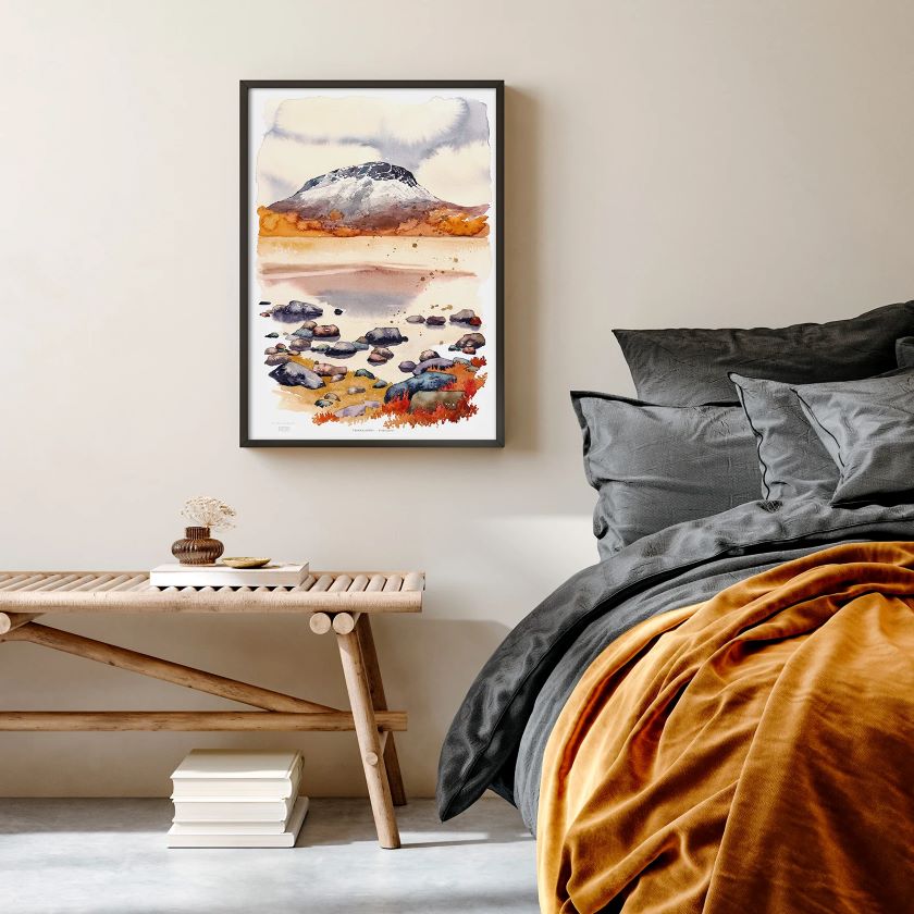 Tsahkaljrvi juliste 50 x 70 cm, Kilpisjärven Saanatunturi, Ester Visual, Suomen Lappi