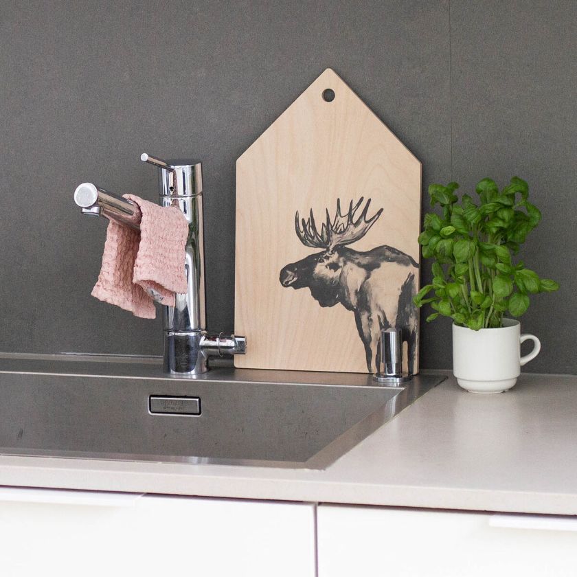 Elch Schneidebrett für die Küche, finnische Brike, hergestellt in Finnland, The Finland Shop