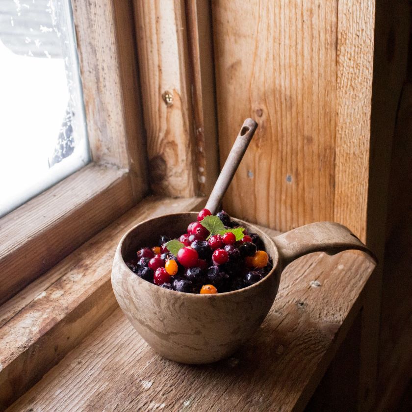 Kupilka kuksa ja lusikka lahjapakkauksessa, Finnish gift, finnischer Geschenk