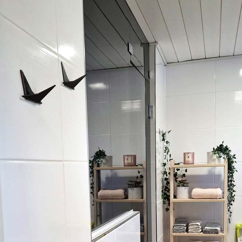 Pyyhekoukut kylpyhuone Liito ripustin musta