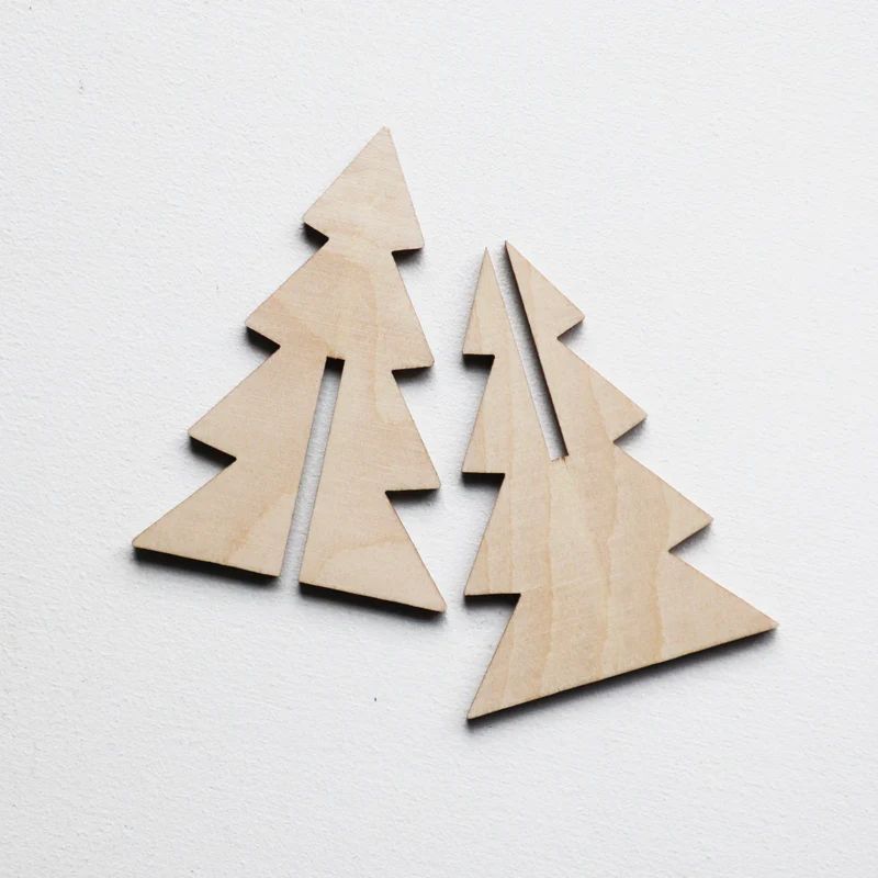 Puiset pöytäkuuset setti – 1 iso + 2 pientä koristekuusta | Papurino