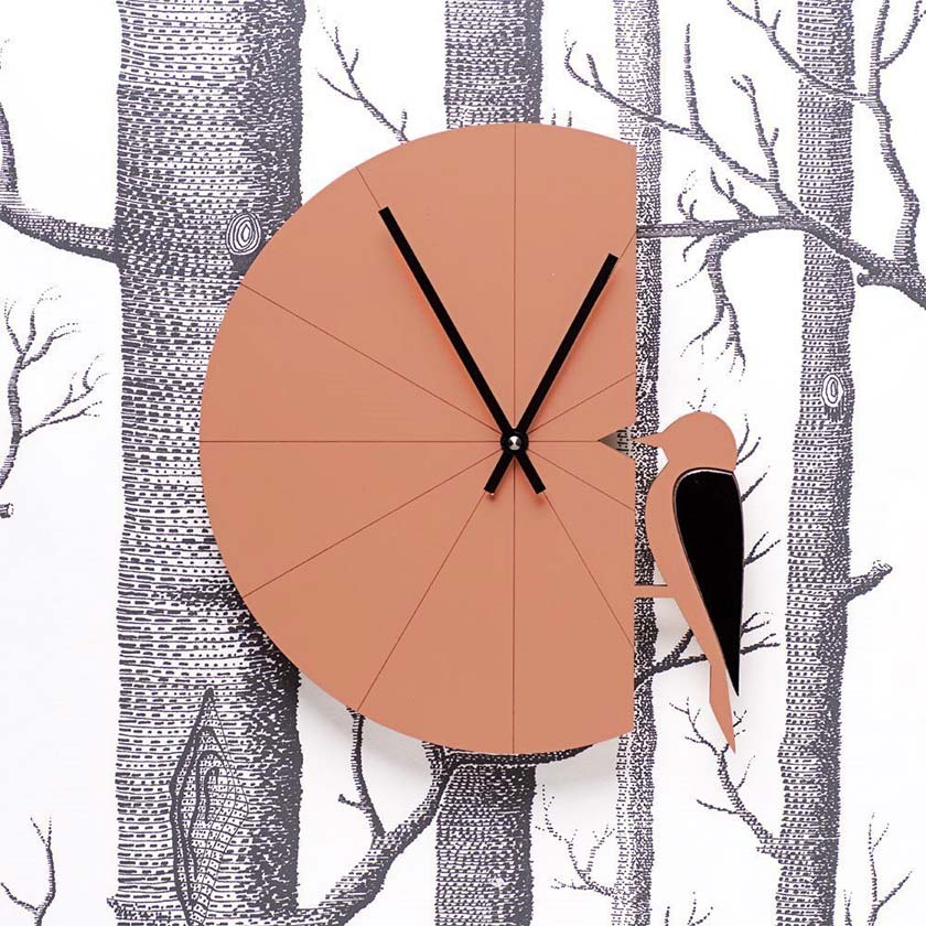 Tikka wall clock - pink