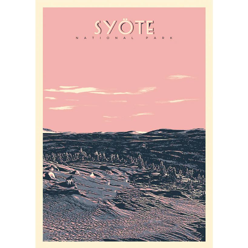 Syötteen kansallispuisto, Suomen kansallispuistot juliste, Vuoma Company