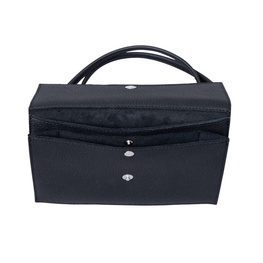 Tuike nahkalaukku mustaa hirvennahkaa, olkalaukku, arkilaukku, Miiko design