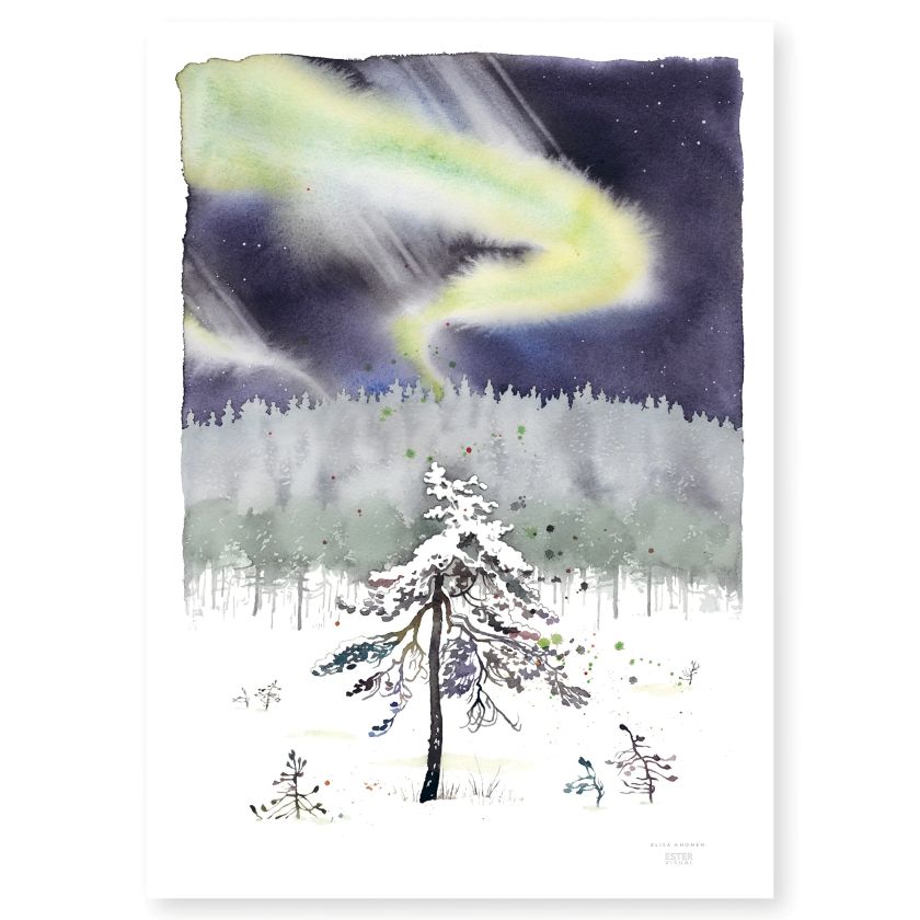 Polarlichter, Nordlichter, Aurora Borealis Poster 50x70 cm aus Finnland, Ester Visual, The Finland Shop
