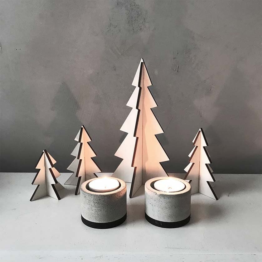 Pöytäkuusi koriste joulukoriste puinen Papurino kuusi The Finland Shop