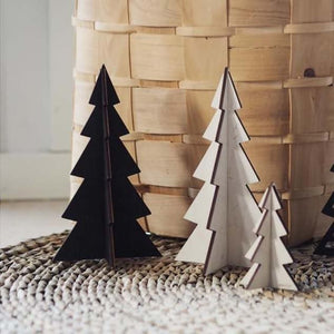 Kuusi koriste pöytäkuusi joulukoriste puinen Papurino