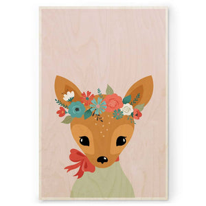Lastenhuoneen seinälle bambi taulu puutaulu juliste lasten taulu Plywood Print kotimainen