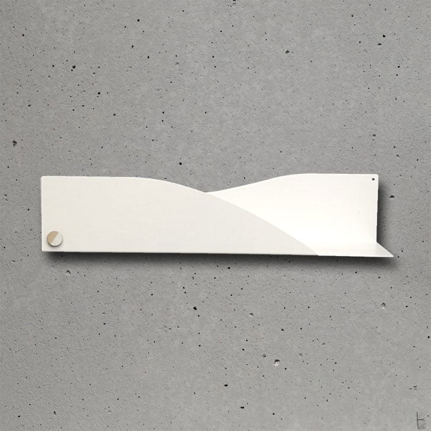 Saimaa seinähylly valkoinen teräs Pauliina Rundgren HandiCrafts