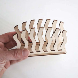 Puinen servettiteline kahvipöytään suomalainen design Papurino
