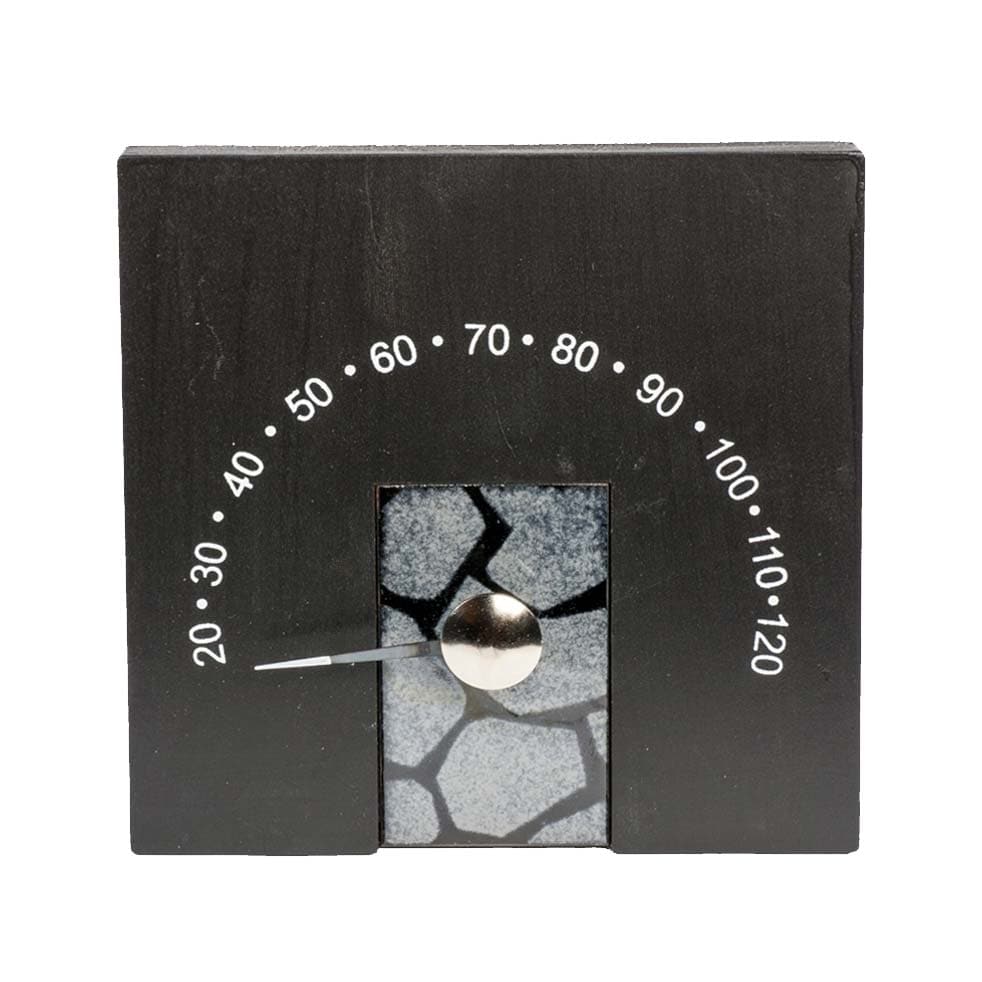 Saunamittari musta puinen suomalainen Kivi Pauliina Rundgren Handicrafts design