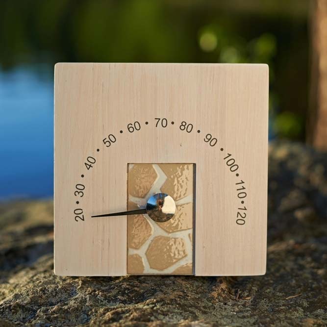 Valkoinen saunamittari löylymittari