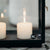 Suorakaide teräs lyhty kahdelle kynttilälle musta, suomalainen Leino Design