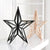 Musta puinen tähti koriste joulukuusenkoriste valona design koivukristalli tähti