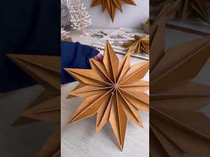 Notched star decoration, cinnamon