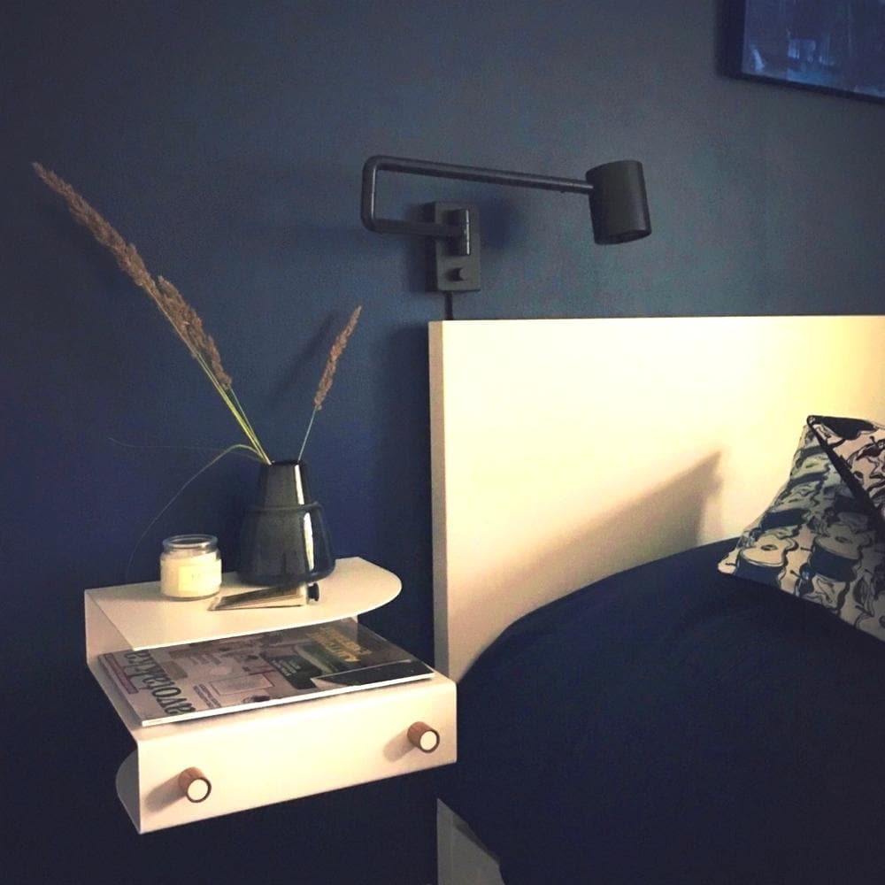 Yöpöytä seinälle valkoinen, suomalainen design